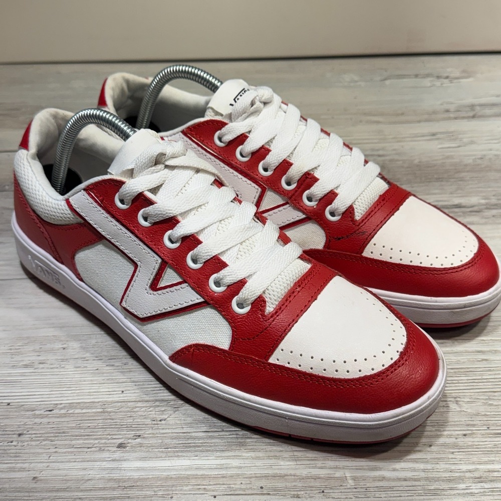 Vans Lowland CC Men's Sz 10.5 Varsity Red/True White Men's Skate Casual Sneakers